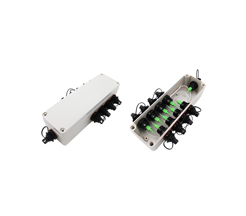 Caja de Distribución OptiTap de 9 Puertos con Splitter PLC 1x8 Integrado