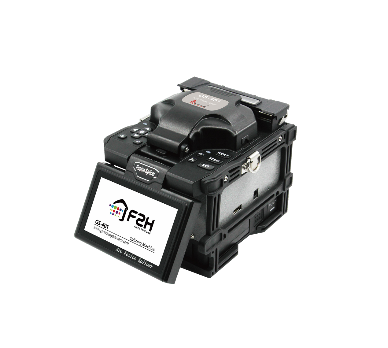 Fusionadora de Fibra Óptica GS-401 – Precisión y rapidez en empalmes profesionales