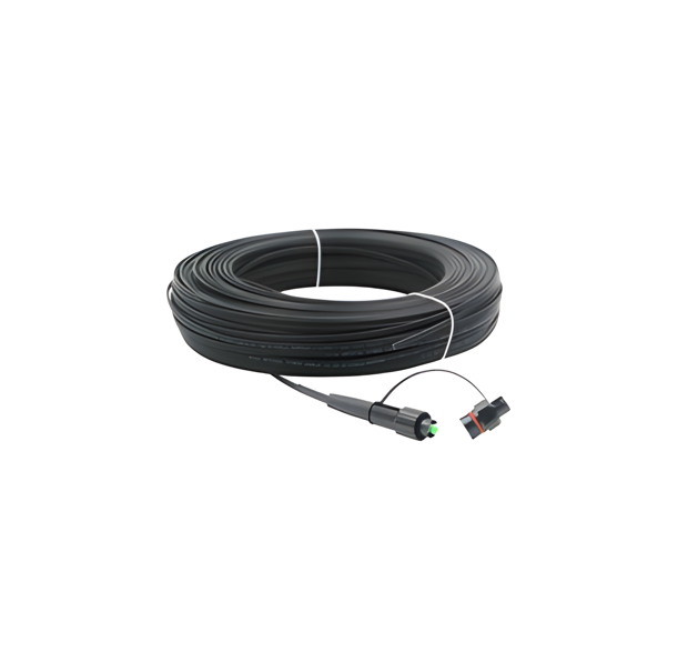 Pigtail con Cable Drop Negro 2.0×5.0 mm – Conector Preinstalado Mini SC para Despliegues Eficientes