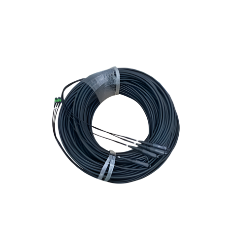 Cable 4× OptiTap 12 fibras MPO macho a 4× MPO estándar – 9.5 mm