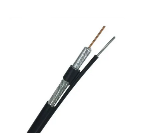 Cable Coaxial Negro de Exterior con Mensajero – Alta Resistencia y Desempeño