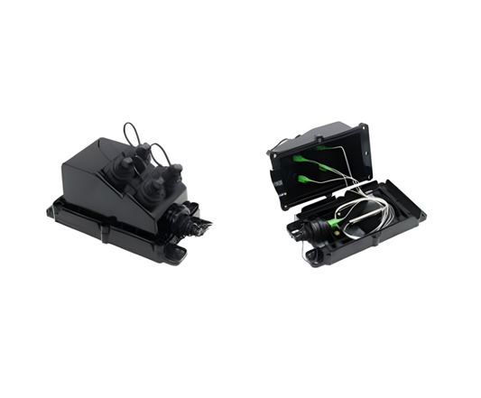 Caja Terminal Multiservicio 4 Puertos – Entrada OptiTap con Splitter 1×4 Integrado