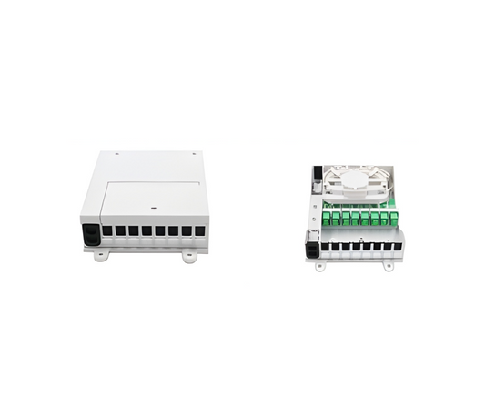Caja Terminal Óptica SP-1602-8C – Con Splitter PLC 1x8 y 8 Puertos SC/APC