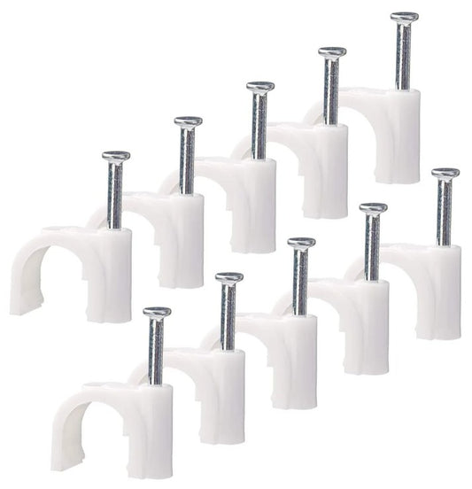 Grampas con Clavo de Acero 7 mm – Paquete 100 unidades (Blancas)