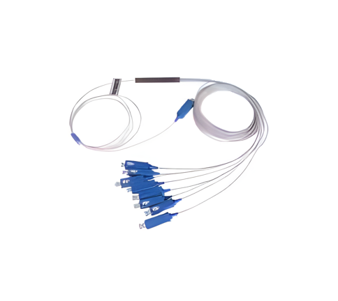 Splitter Óptico PLC 1x8 con Conectores SC/UPC