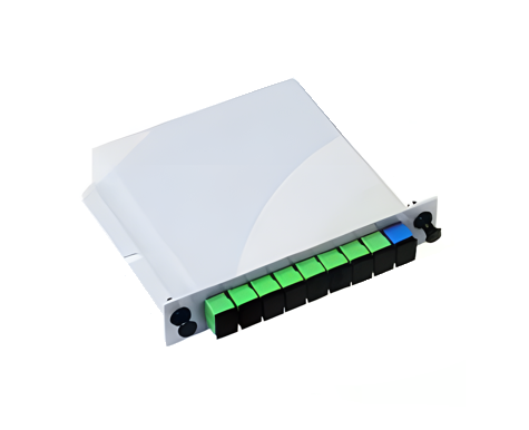 Splitter Óptico PLC 1x8 en Caja Cassette con Conectores SC/APC
