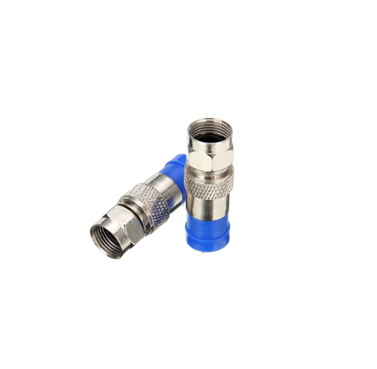 Conector F Macho de Compresión para Cable Coaxial RG6 – Alta Calidad
